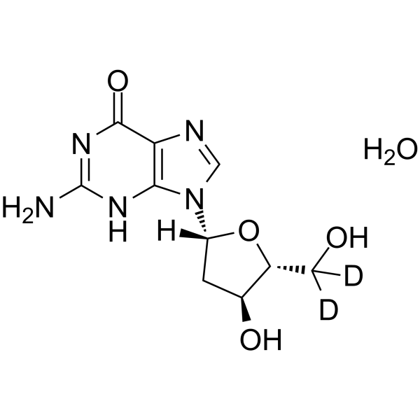2'-Deoxyguanosine-d2 monohydrate Structure