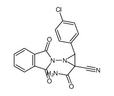 3-(4-chloro-phenyl)-2-cyano-1-phthalimido-aziridine-2-carboxylic acid amide结构式