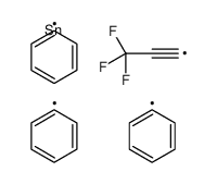 triphenyl(3,3,3-trifluoroprop-1-ynyl)stannane结构式