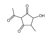 2-Acetyl-4-hydroxy-5-methyl-cyclopentan-1,3-dion结构式