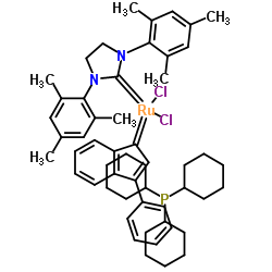 三环己基磷[3-苯基-1H吲哚-1-亚基][1,3-二(2,4,6-三甲苯)-4,5-二氢咪唑]钌(II)二氯化物图片