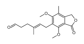 (E)-6-(4,6-dimethoxy-7-methyl-3-oxo-1,3-dihydroisobenzofuran-5-yl)-4-methylhex-4-enal Structure
