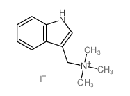 1H-indol-3-ylmethyl-trimethyl-azanium结构式