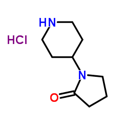 1-(哌啶-4-基)吡咯烷-2-酮盐酸盐结构式