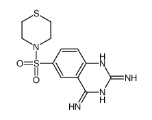 6-thiomorpholin-4-ylsulfonylquinazoline-2,4-diamine Structure