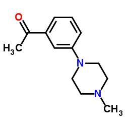 1-[3-(4-甲基-1-哌嗪)-苯基]-乙酮结构式