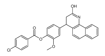 [2-methoxy-4-(2-oxo-3,4-dihydro-1H-benzo[h]quinolin-4-yl)phenyl] 4-chlorobenzoate结构式