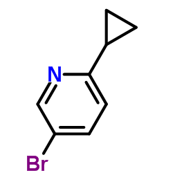 5-溴-2-环丙基吡啶结构式