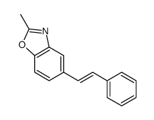 2-methyl-5-(2-phenylethenyl)-1,3-benzoxazole结构式