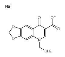 1,3-Dioxolo[4,5-g]quinoline-7-carboxylicacid, 5-ethyl-5,8-dihydro-8-oxo-, sodium salt (1:1)结构式