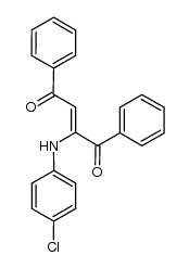 (Z)-2-((4-chlorophenyl)amino)-1,4-diphenylbut-2-ene-1,4-dione结构式