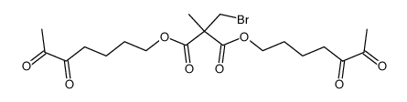 Bromomethyl(methyl)malonic acid bis(5,6-dioxoheptyl) ester Structure