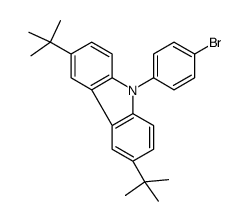 9-(4-溴苯基)-3,6-二叔丁基咔唑结构式