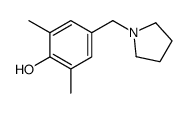2,6-dimethyl-4-(pyrrolidin-1-ylmethyl)phenol结构式