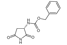(S)-苄基(2,5-二氧代吡咯烷-3-基)氨基甲酸叔丁酯结构式