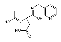 (3S)-3-acetamido-4-oxo-4-(pyridin-3-ylmethylamino)butanoic acid结构式