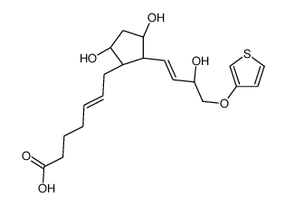 (Z)-7-[(1R,2R,3R,5S)-3,5-dihydroxy-2-[(E)-3-hydroxy-4-thiophen-3-yloxybut-1-enyl]cyclopentyl]hept-5-enoic acid Structure