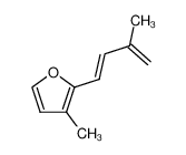 3-methyl-2-(3-methyl-buta-1,3-dienyl)-furan Structure