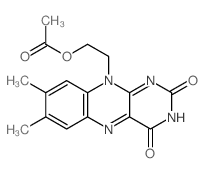 2-(7,8-dimethyl-2,4-dioxobenzo[g]pteridin-10-yl)ethyl acetate Structure