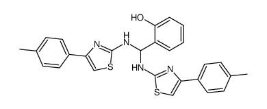 2-[bis[[4-(4-methylphenyl)-1,3-thiazol-2-yl]amino]methyl]phenol结构式