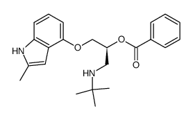 2-Propanol, 1-[(1,1-dimethylethyl)amino]-3-[(2-methyl-1H-indol-4-yl)oxy]-, benzoate (ester), (S)- structure