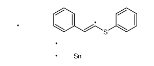 trimethyl-(2-phenyl-1-phenylsulfanylethenyl)stannane Structure