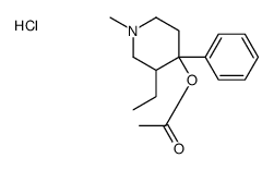 (3-ethyl-1-methyl-4-phenylpiperidin-4-yl) acetate,hydrochloride Structure