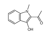 3-hydroxy-2-acetyl-1-methylindole Structure