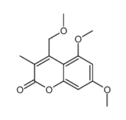 5,7-dimethoxy-4-(methoxymethyl)-3-methylchromen-2-one结构式