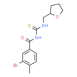 3-bromo-4-methyl-N-{[(tetrahydro-2-furanylmethyl)amino]carbonothioyl}benzamide Structure