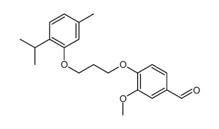 3-methoxy-4-[3-(5-methyl-2-propan-2-ylphenoxy)propoxy]benzaldehyde Structure