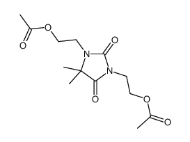 2-[3-(2-acetyloxyethyl)-4,4-dimethyl-2,5-dioxoimidazolidin-1-yl]ethyl acetate结构式