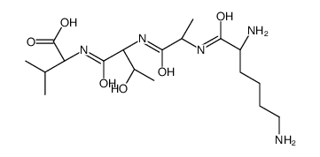 (2S)-2-[[(2S,3R)-2-[[(2S)-2-[[(2S)-2,6-diaminohexanoyl]amino]propanoyl]amino]-3-hydroxybutanoyl]amino]-3-methylbutanoic acid Structure