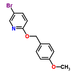 5-溴-2-(4-甲氧基苄氧基)吡啶结构式