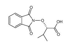 (2S)-2-[(1,3-二氢-1,3-二氧代-2H-异吲哚-2-基)氧基]-3-甲基-丁酸结构式