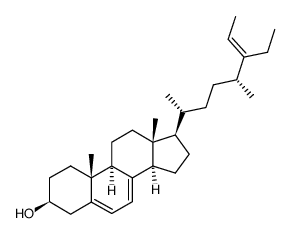 (24R)-24-[(E)-1-Ethyl-1-propenyl]-26,27-dinorcholest-5-en-3β-ol结构式