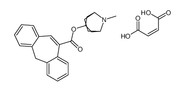 3-alpha-Tropanyl 5H-dibenzo(a,d)cyclohepten-10-carboxylate hydrogen fu marate结构式