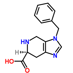 (S)-4,5,6,7-四氢-3-苯甲基-3H-咪唑并[4,5-c]吡啶-6-甲酸结构式