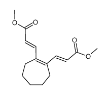 methyl (E)-3-{2-[(E)-2-(methoxycarbonyl)ethenyl]-1-cyclohepten-1-yl}acrylate结构式