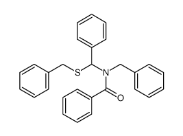 N-benzyl-N-((benzylthio)(phenyl)methyl)benzamide结构式
