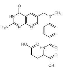2-[[4-[(9-amino-7-oxo-2,8,10-triazabicyclo[4.4.0]deca-2,4,8,11-tetraen-4-yl)methyl-methyl-amino]benzoyl]amino]pentanedioic acid Structure