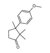 3-(4-methoxyphenyl)-2,2,3-trimethylcyclopentanone结构式