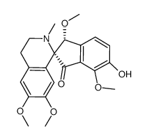 2,3,9-trimethoxy-8-keto-10-hydroxy-syn-13-methoxyspirobenzylisoquinoline Structure