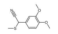 α-(3,4-dimethoxyphenyl)-α-(methylthio)acetonitrile结构式