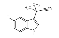 5-氟-A,A-二甲基-1H-吲哚-3-乙酰腈结构式