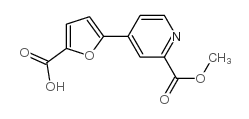 5-(2-(甲氧基羰基)吡啶-4-基)-呋喃-2-羧酸结构式