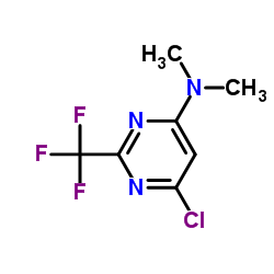 (6-氯-2-三氟甲基嘧啶-4-基)二甲基-胺结构式
