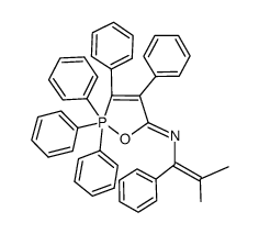 (Z)-N-(2-methyl-1-phenylprop-1-en-1-yl)-2,2,2,3,4-pentaphenyl-1,2l5-oxaphosphol-5(2H)-imine结构式