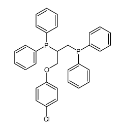 [1-(4-chlorophenoxy)-3-diphenylphosphanylpropan-2-yl]-diphenylphosphane结构式