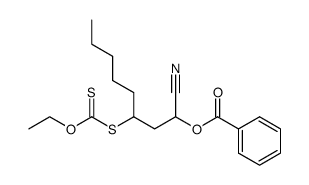 1-cyano-3-((ethoxycarbonothioyl)thio)octyl benzoate Structure